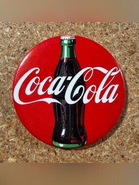 Vintage Coca Cola Metal Refrigerator Magnet Coke Bottle Sign Logo Collectible